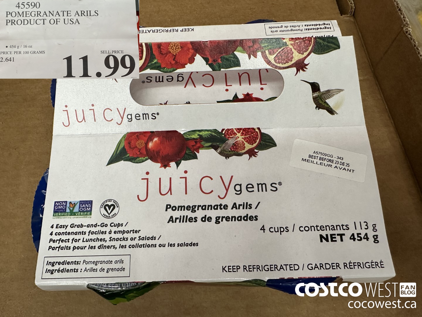 45590 POMEGRANATE ARILS PRODUCT OF USA $11.99