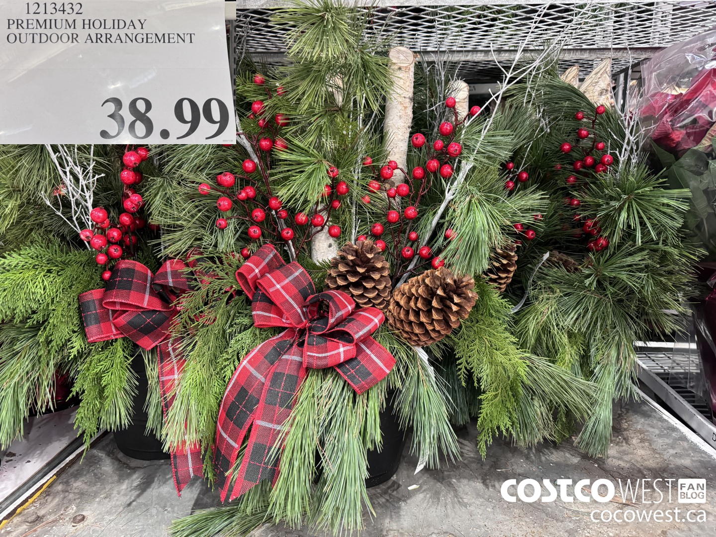 1213432 PREMIUM HOLIDAY OUTDOOR ARRANGEMENT $38.99
