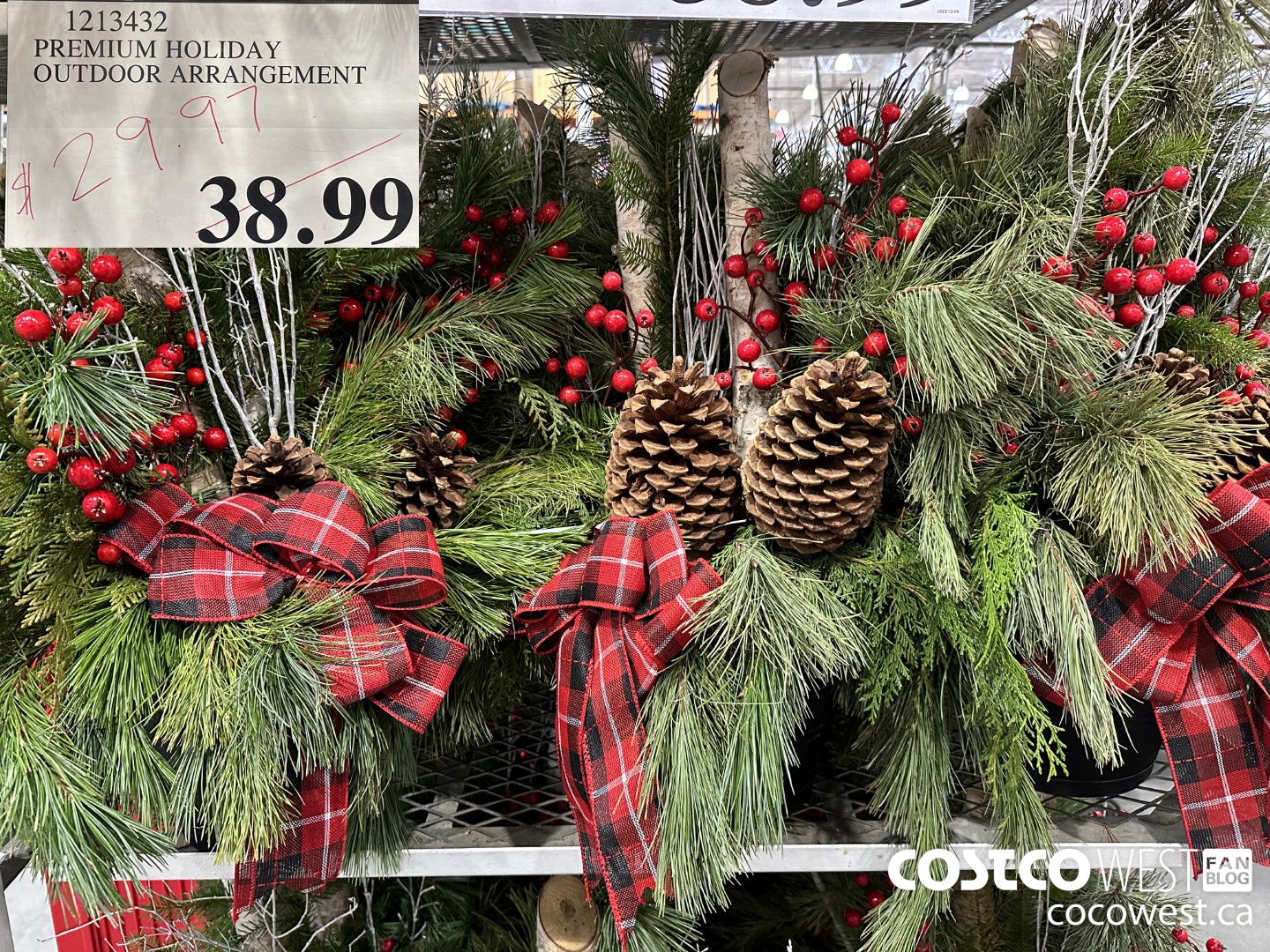 1213432 PREMIUM HOLIDAY OUTDOOR ARRANGEMENT $29.97