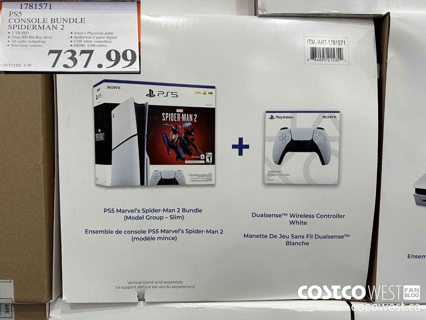 1781571 PS5 CONSOLE BUNDLE SPIDERMAN 2 $737.99