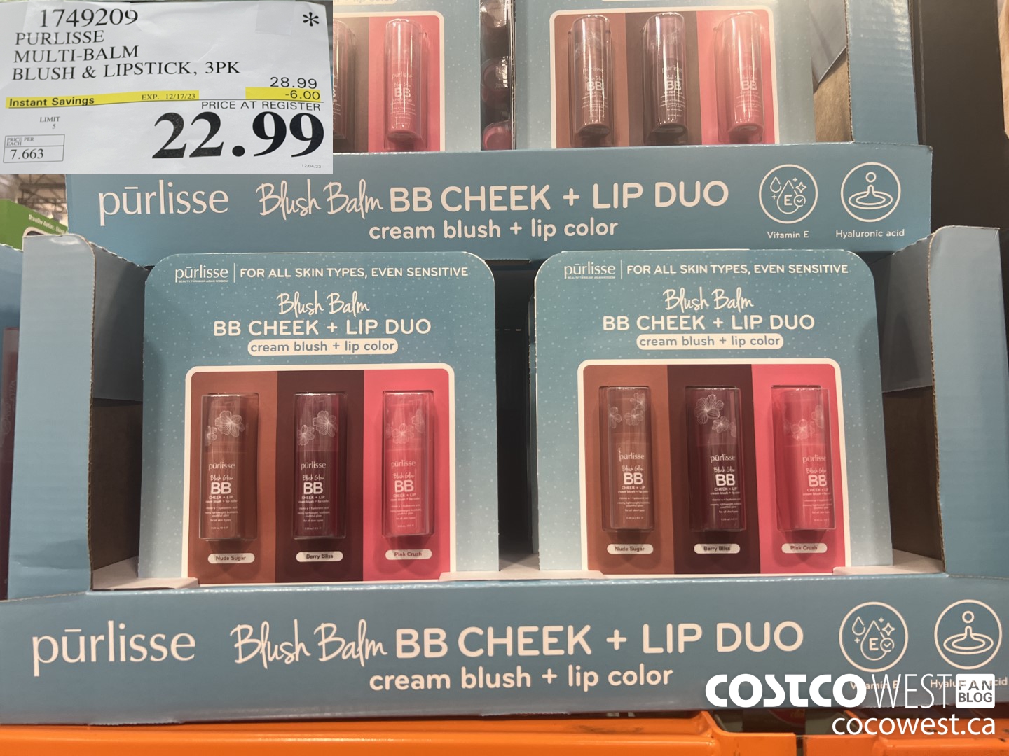 1749209 PURLISSE MULTI-BALM BLUSH & LIPSTICK 3PK ($6.00 INSTANT SAVINGS EXPIRES ON 2023-12-17) $22.99