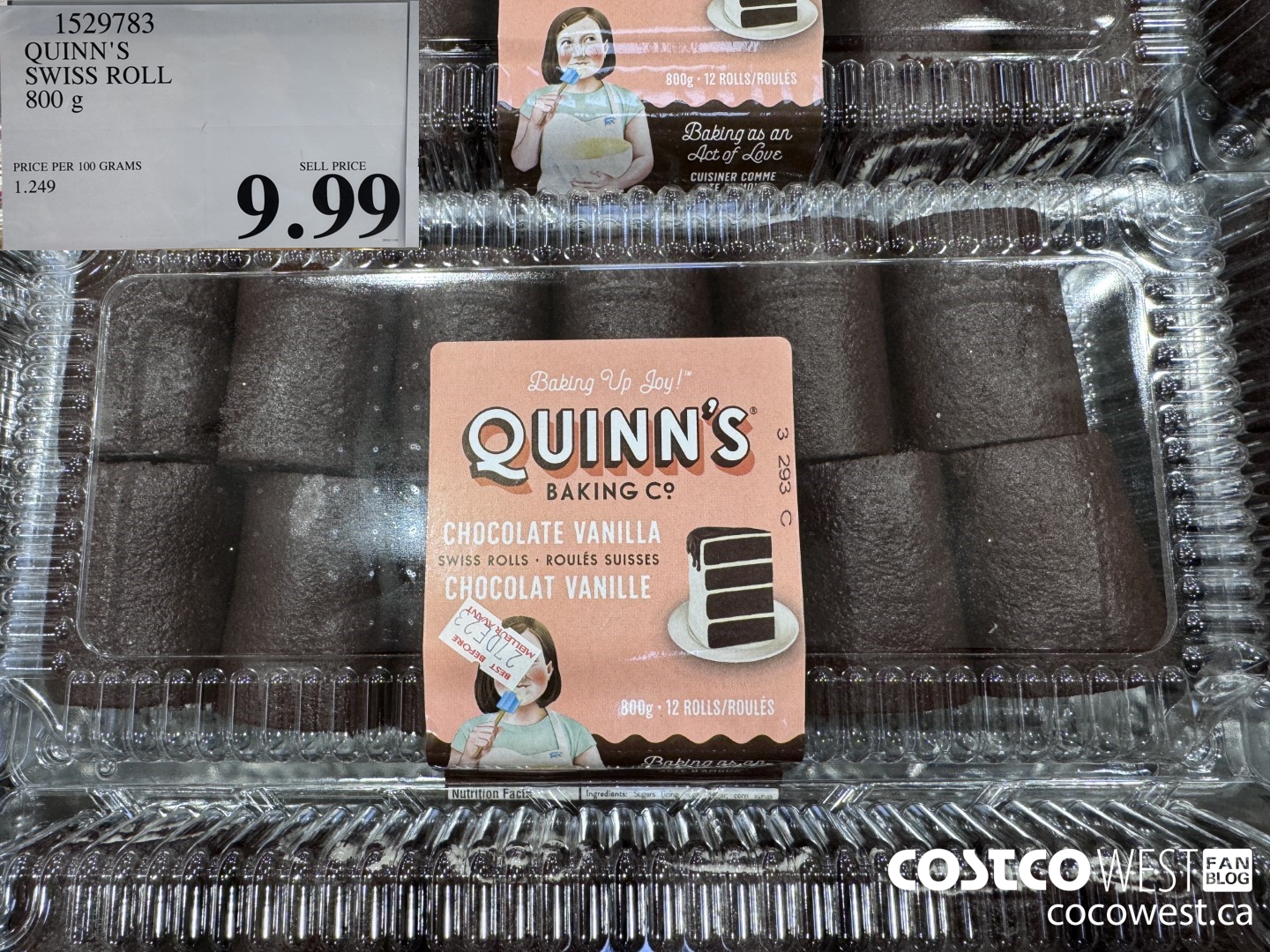 1529783 QUINN'S SWISS ROLL 800 G $9.99