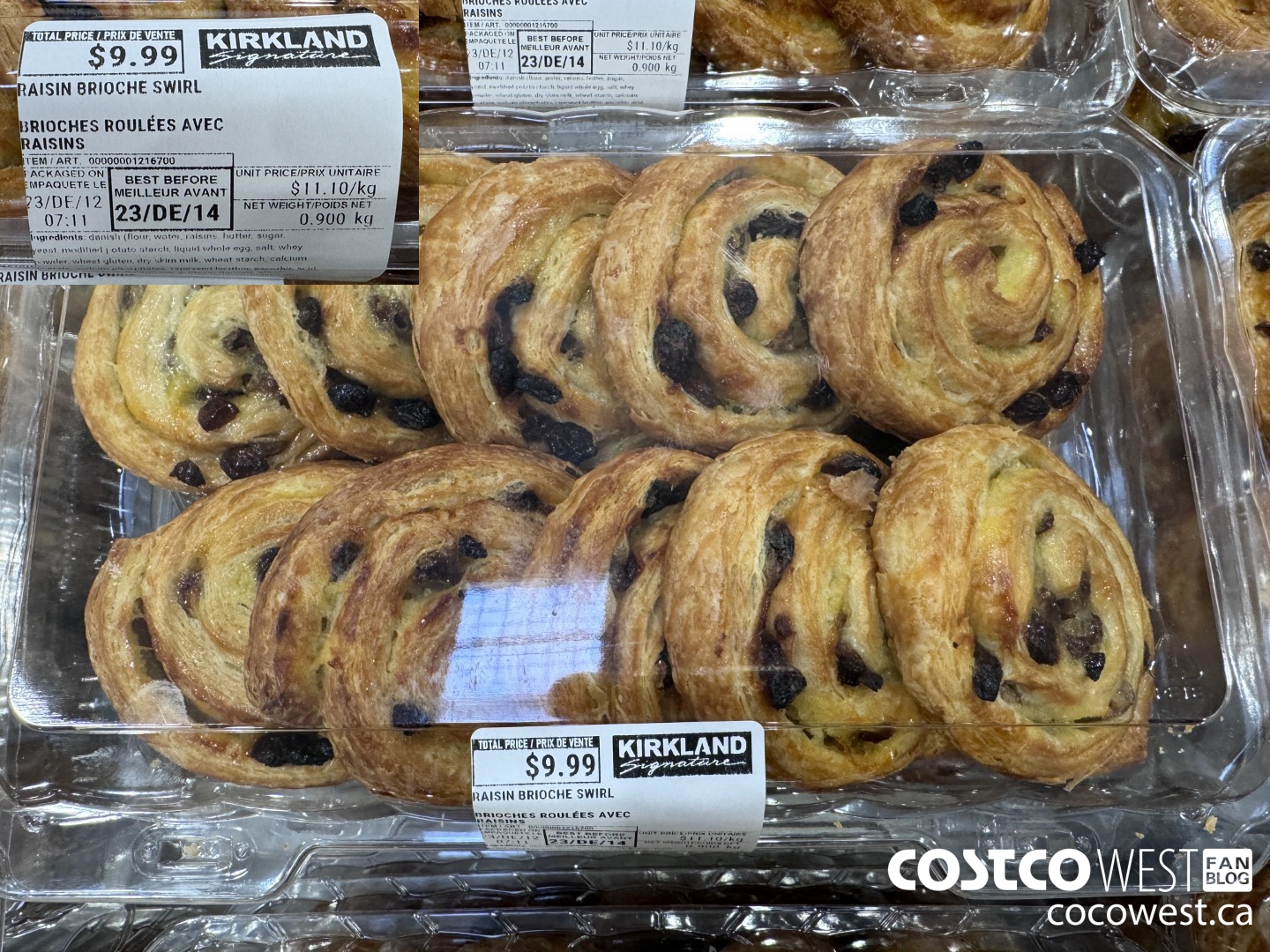 1216700 RAISIN BRIOCHE SWIRL 900G $9.99
