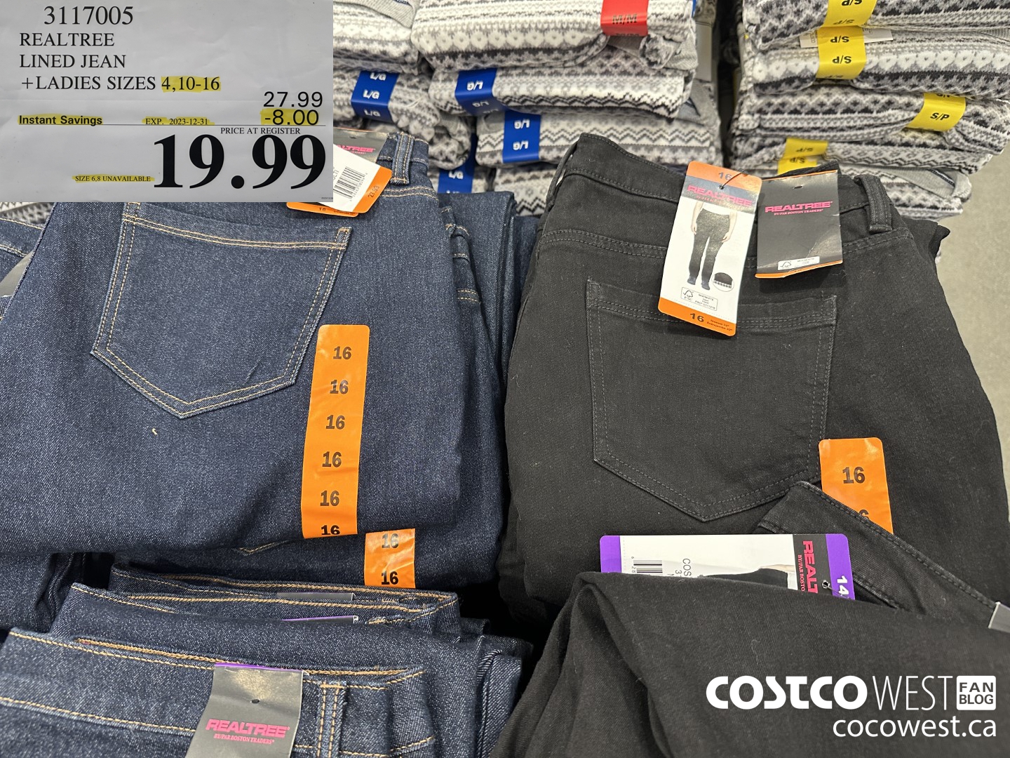 3117005 REALTREE LINED JEAN LADIES SIZES 4,10-16 ($27.99 INSTANT SAVINGS EXPIRES ON 2023-12-31) $19.99