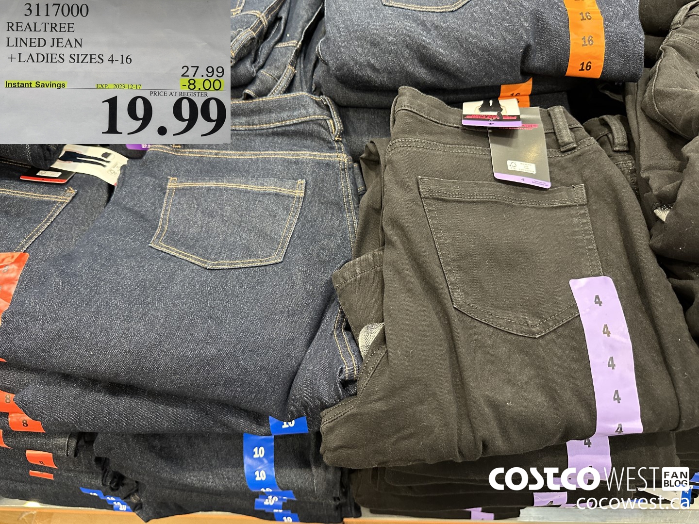 3117000 REALTREE LINED JEAN LADIES SIZES 4-16 ($8.00 INSTANT SAVINGS EXPIRES ON 2023-12-17) $19.99