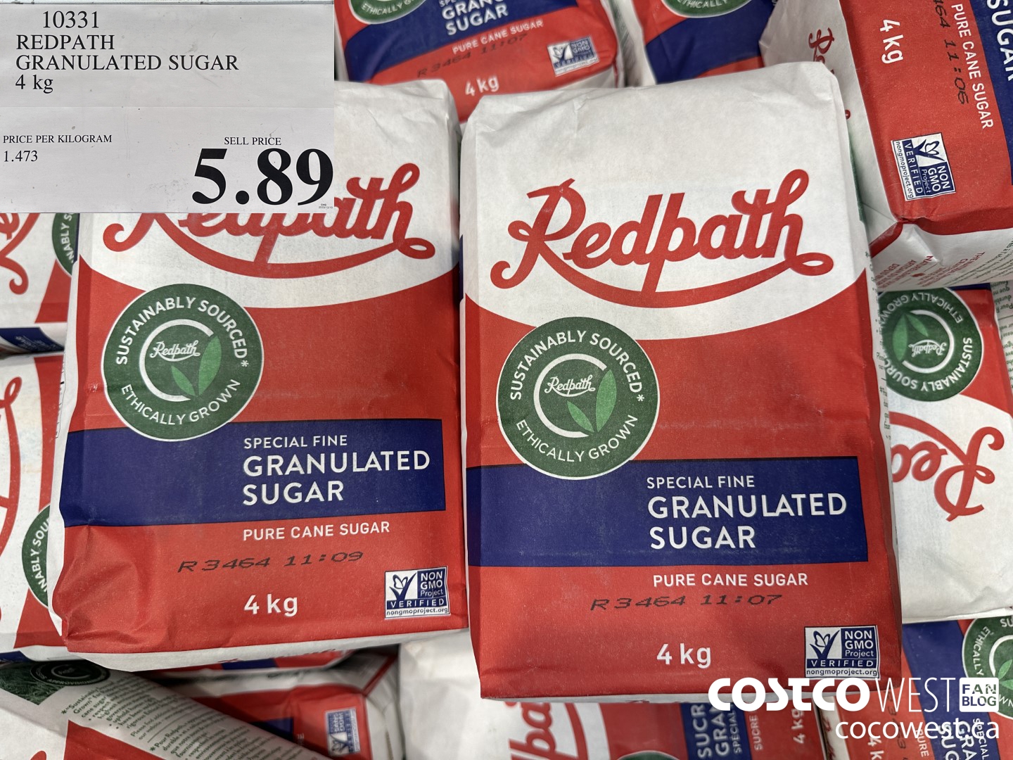 10331 REDPATH GRANULATED SUGAR 4KG $5.89