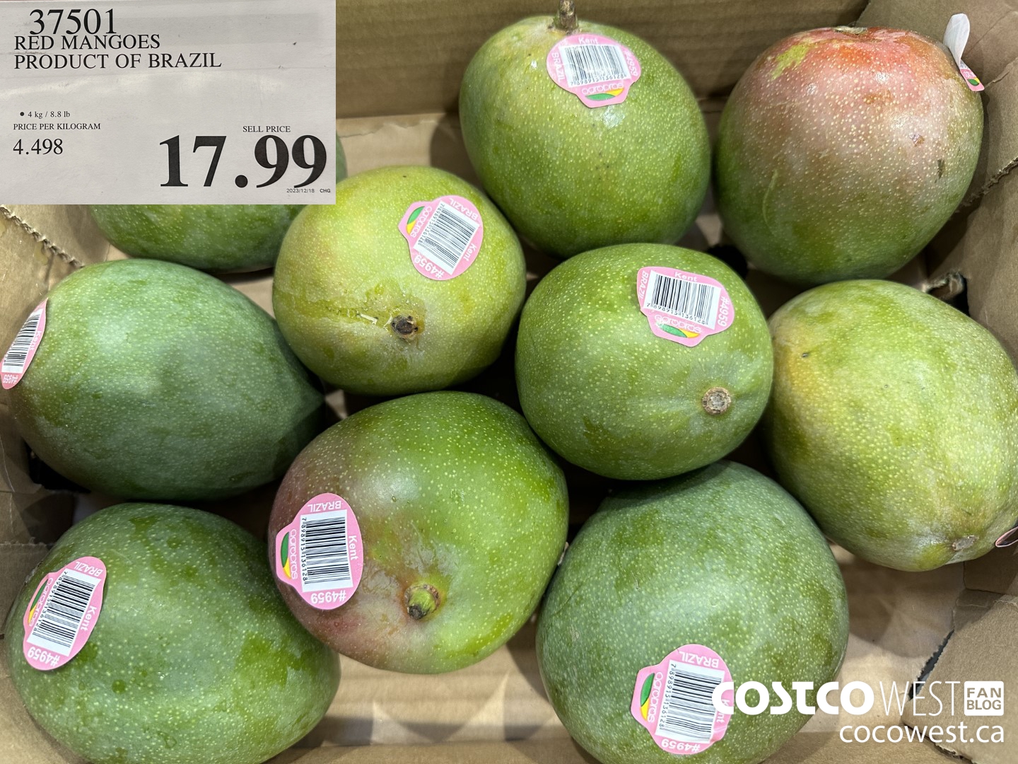 37501 RED MANGOES PRODUCT OF BRAZIL $17.99