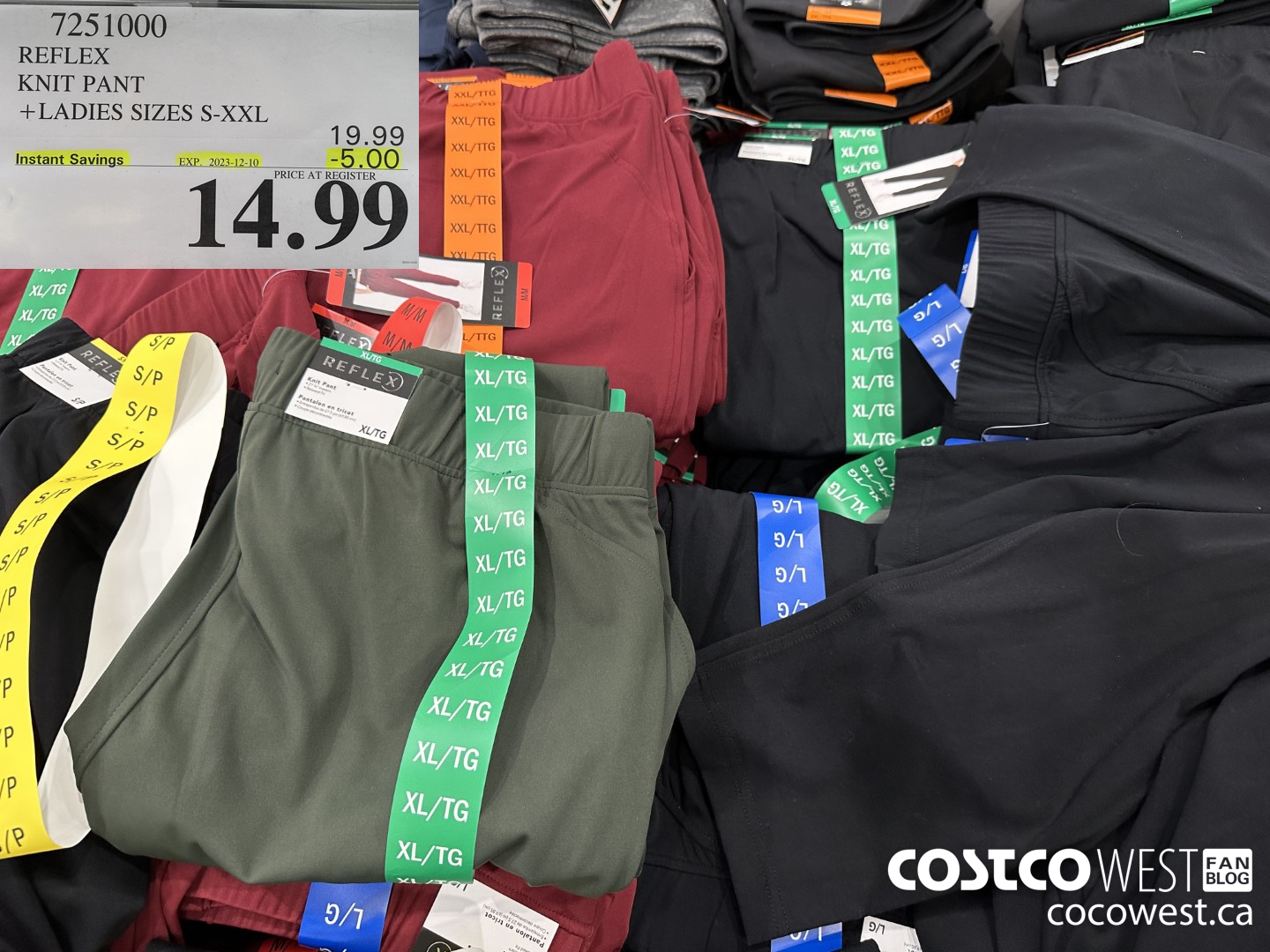 7251000 REFLEX KNIT PANT LADIES SIZES S-XXL ($5.00 INSTANT SAVINGS EXPIRES ON 2023-12-10) $14.99