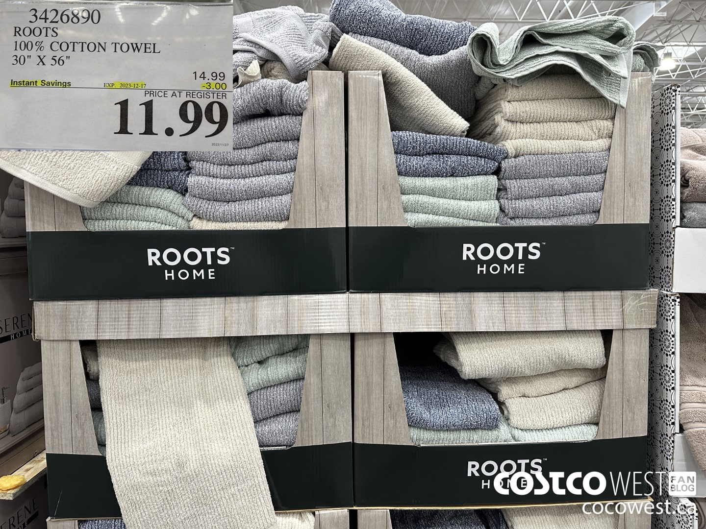 3426890 ROOTS 100% COTTON TOWEL 30