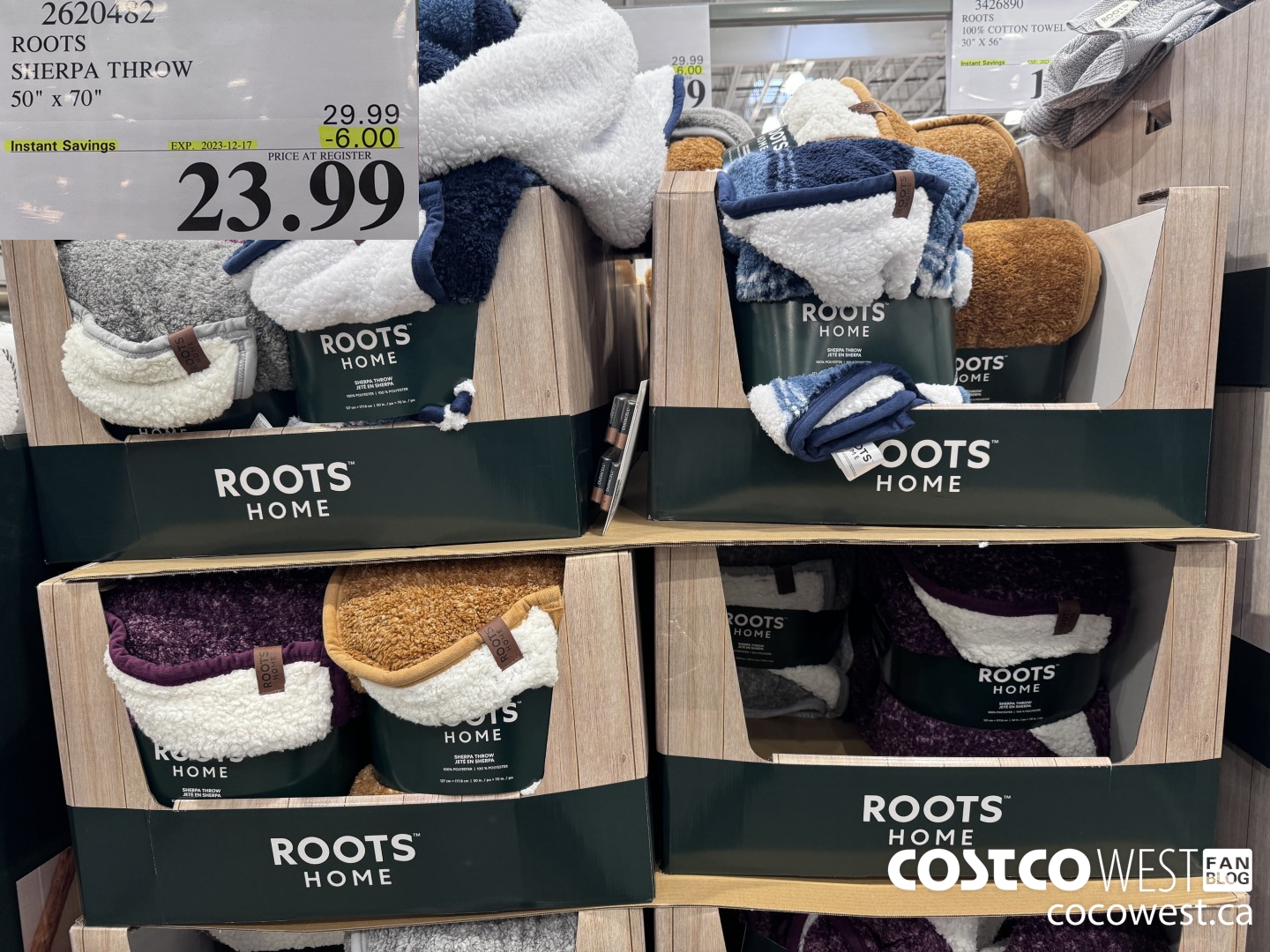 2620482 ROOTS SHERPA THROW 50