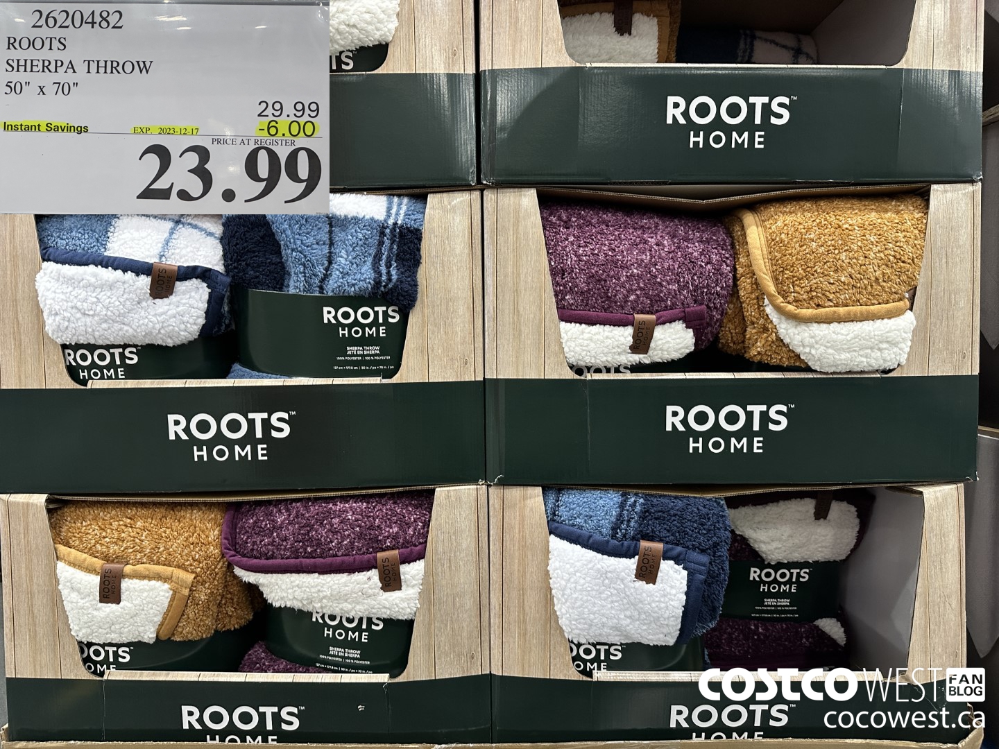 2620482 ROOTS SHERPA THROW 50