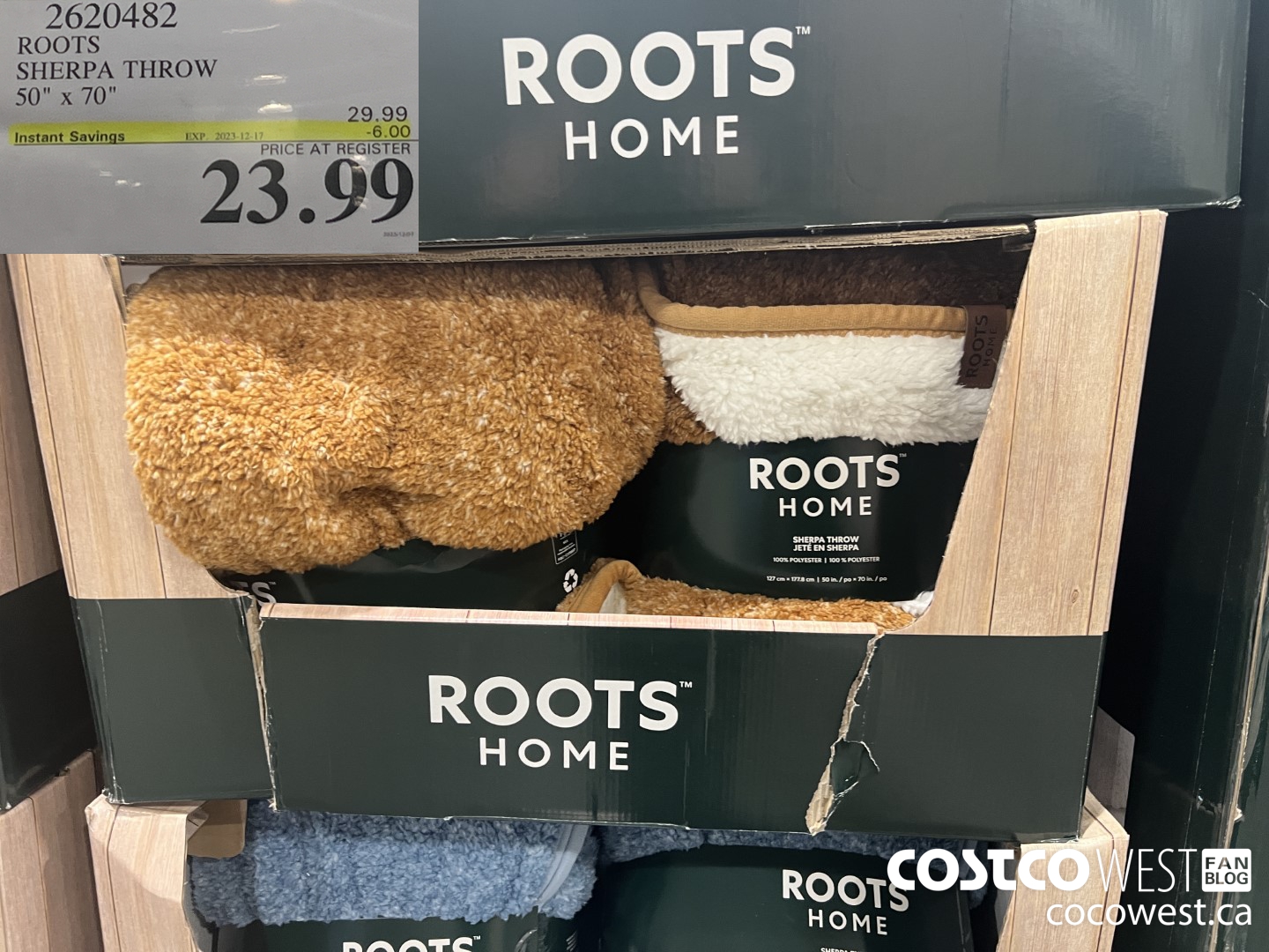 2620482 ROOTS SHERPA THROW 50