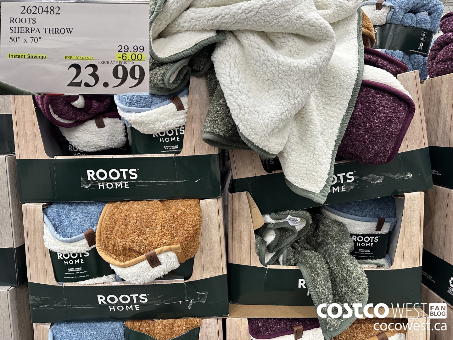 2620482 ROOTS SHERPA THROW 50