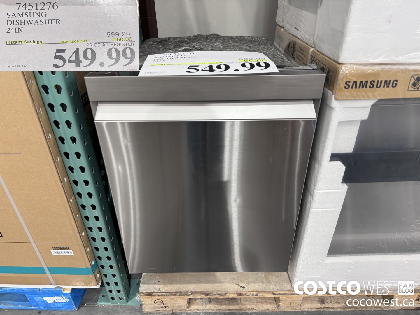 7451276 SAMSUNG DISHWASHER 24IN ($50.00 INSTANT SAVINGS EXPIRES ON 2023-11-29) $549.99