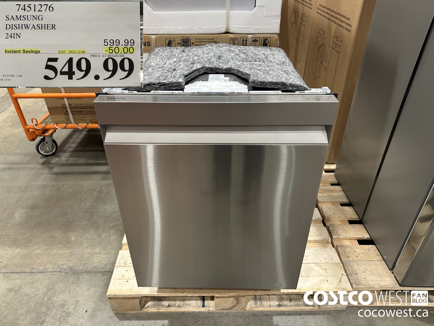 7451276 SAMSUNG DISHWASHER 24IN ($50.00 INSTANT SAVINGS EXPIRES ON 2023-12-06) $549.99