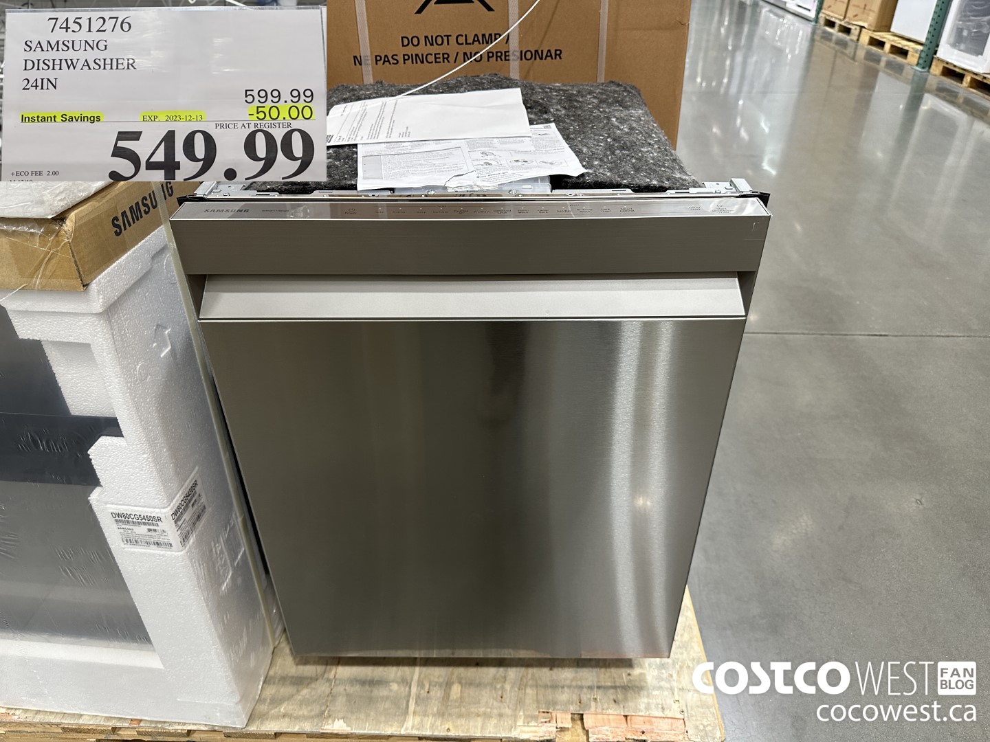 7451276 SAMSUNG DISHWASHER 24IN ($50.00 INSTANT SAVINGS EXPIRES ON 2023-12-13) $549.99