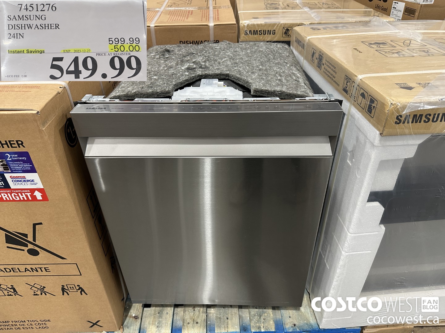 7451276 SAMSUNG DISHWASHER 24IN ($50.00 INSTANT SAVINGS EXPIRES ON 2023-12-27) $549.99