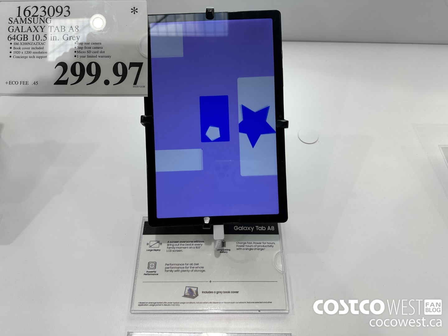 1623093 SAMSUNG GALAXY TAB A8 64GB 10.5 IN GREY $299.97