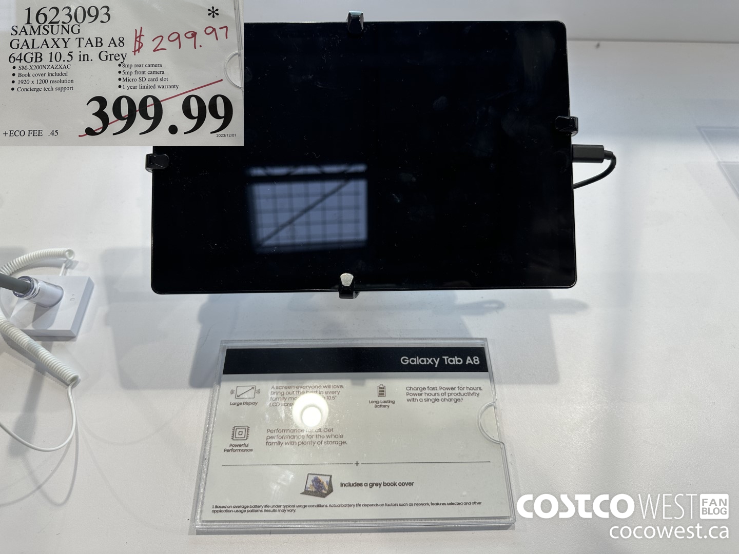 1623093 SAMSUNG GALAXY TAB A8 64GB 10.5 IN GREY $299.97