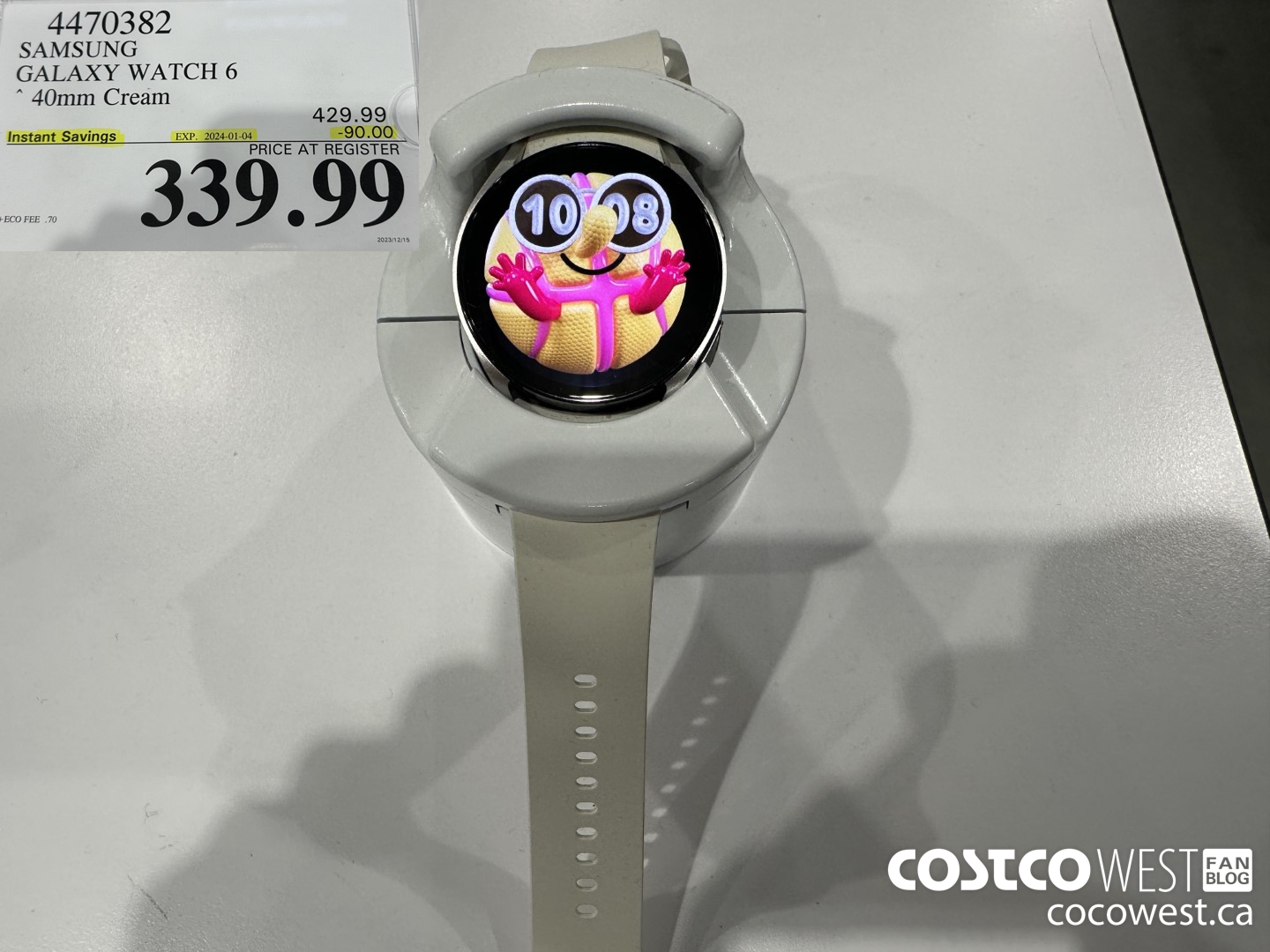 4470382 SAMSUNG GALAXY WATCH 6 40MM CREAM ($90.00 INSTANT SAVINGS EXPIRES ON 2024-01-04) $339.99