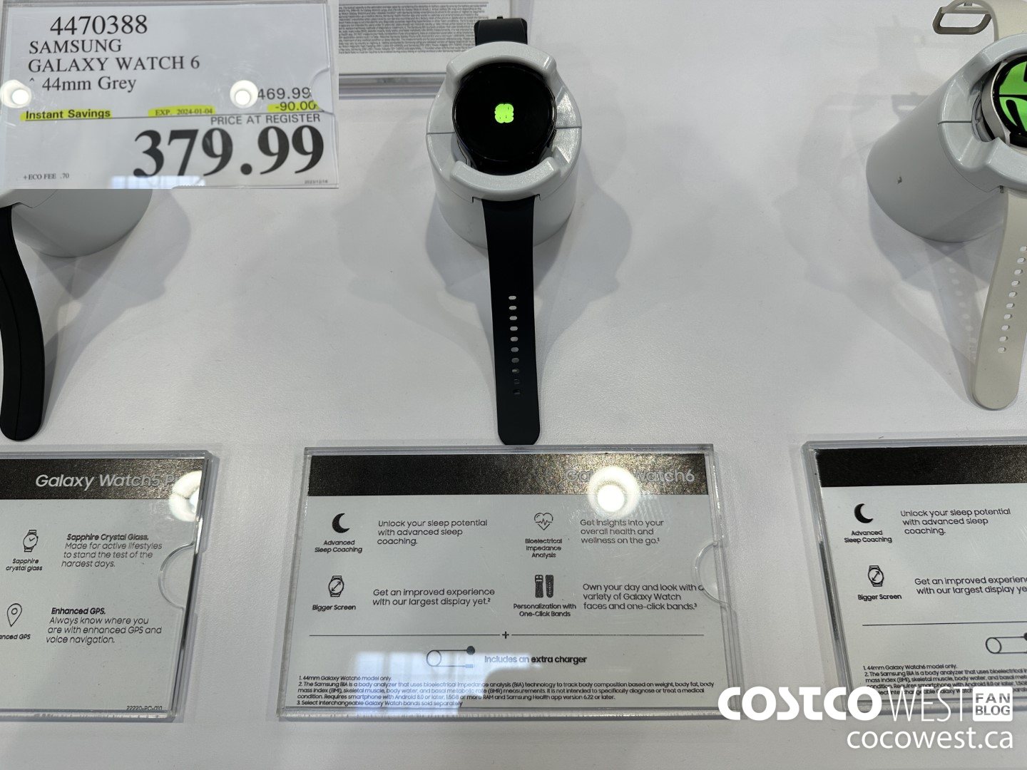 4470388 SAMSUNG GALAXY WATCH 6 44MM GREY ($90.00 INSTANT SAVINGS EXPIRES ON 2024-01-04) $379.99