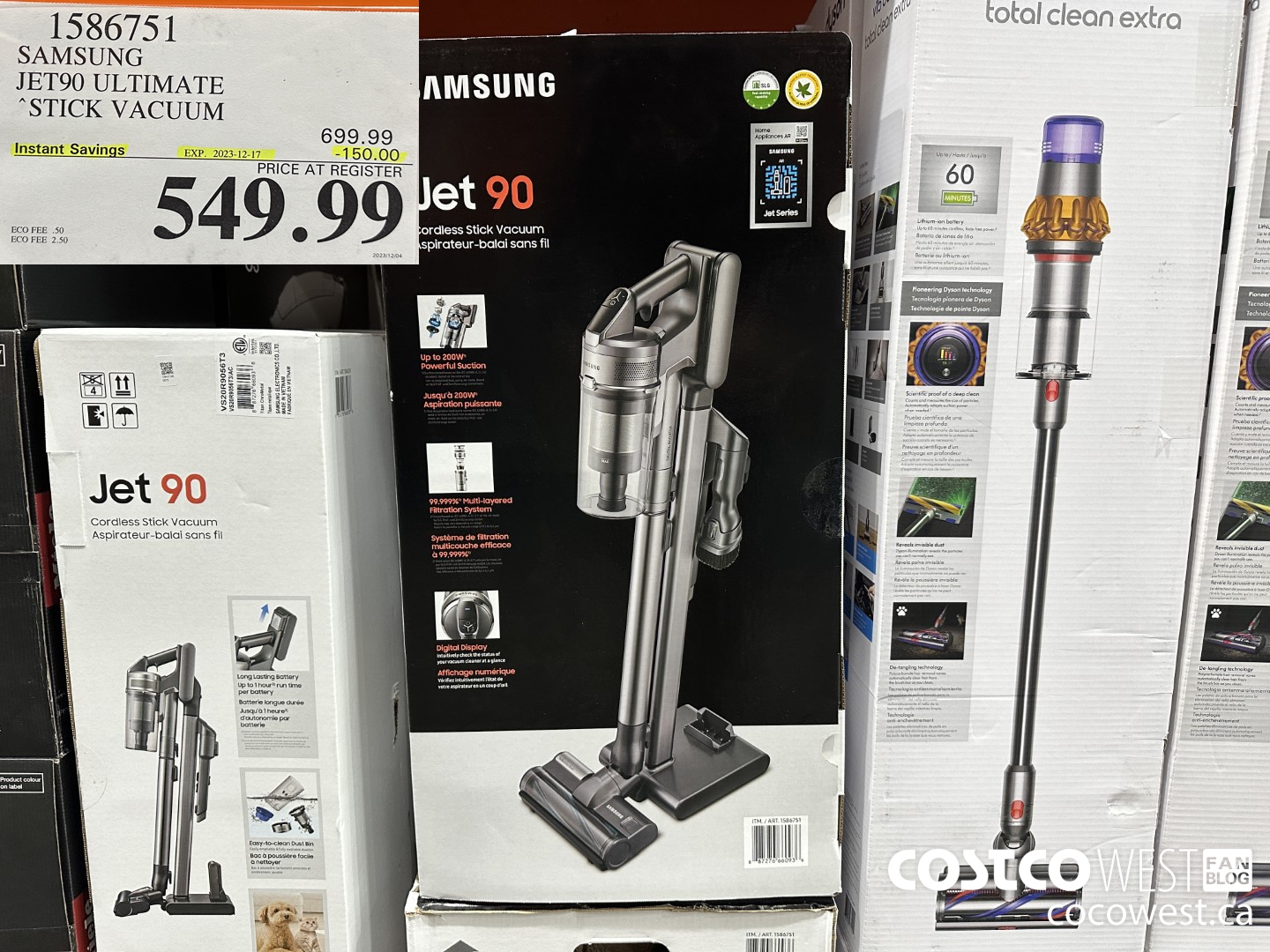 1586751 SAMSUNG JET90 ULTIMATE STICK VACUUM ($150.00 INSTANT SAVINGS EXPIRES ON 2023-12-17) $549.99