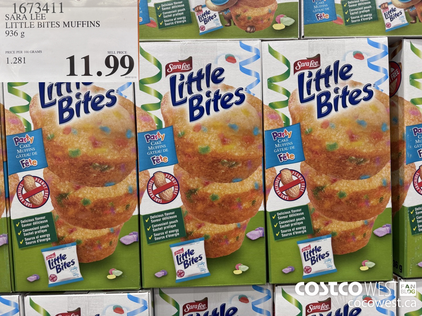 1673411 SARA LEE LITTLE BITES MUFFINS 936G $11.99