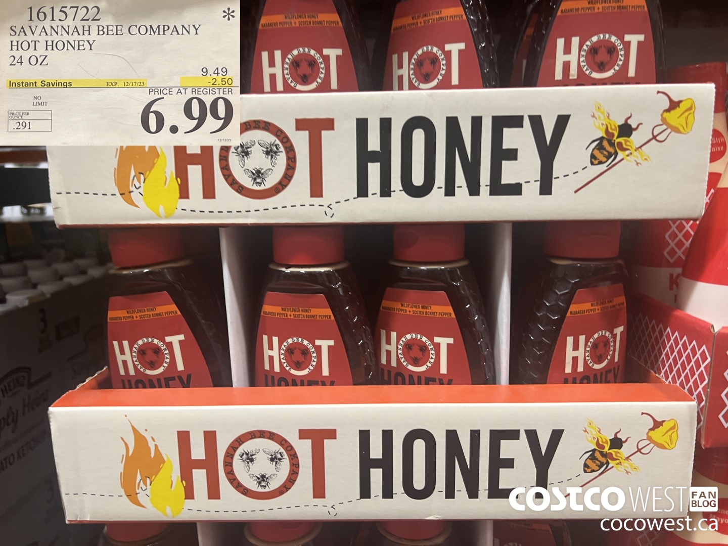 1615722 SAVANNAH BEE COMPANY HOT HONEY 24 OZ ($2.50 INSTANT SAVINGS EXPIRES ON 2023-12-17) $6.99