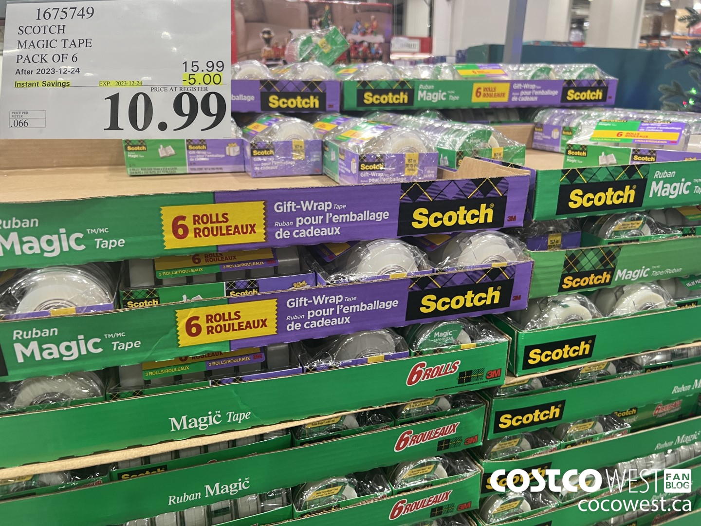 1675749 SCOTCH MAGIC TAPE PACK OF 6 ($5.00 INSTANT SAVINGS EXPIRES ON 2023-12-24) $10.99