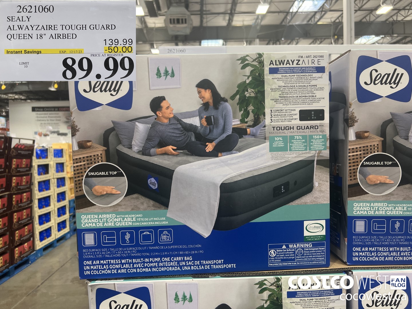 2621060 SEALY ALWAYZAIRE TOUGH GUARD QUEEN 18