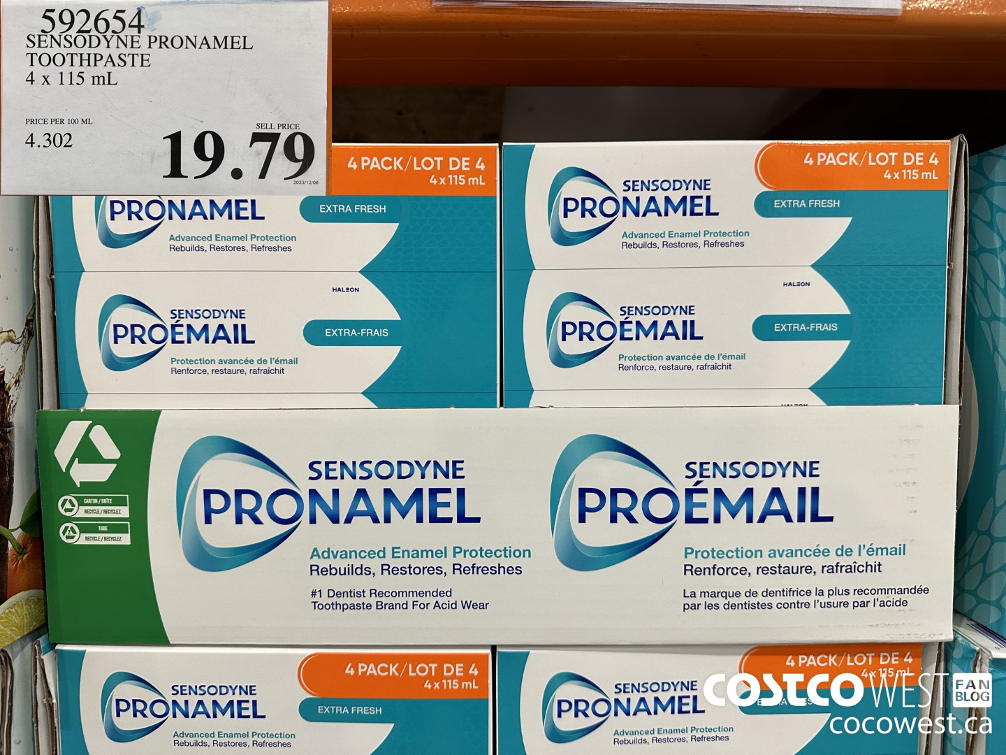 592654 SENSODYNE PRONAMEL TOOTHPASTE 4 X 115 ML $19.79