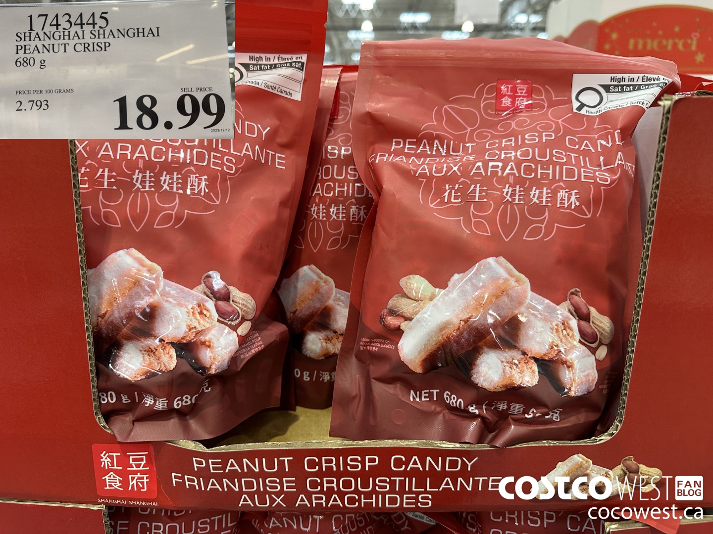 1743445 SHANGHAI SHANGHAI PEANUT CRISP 680G $18.99
