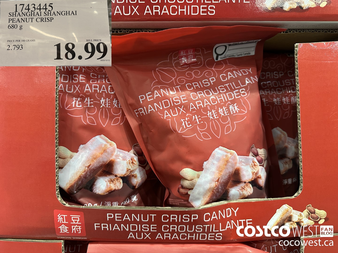 1743445 SHANGHAI SHANGHAI PEANUT CRISP 680G $18.99