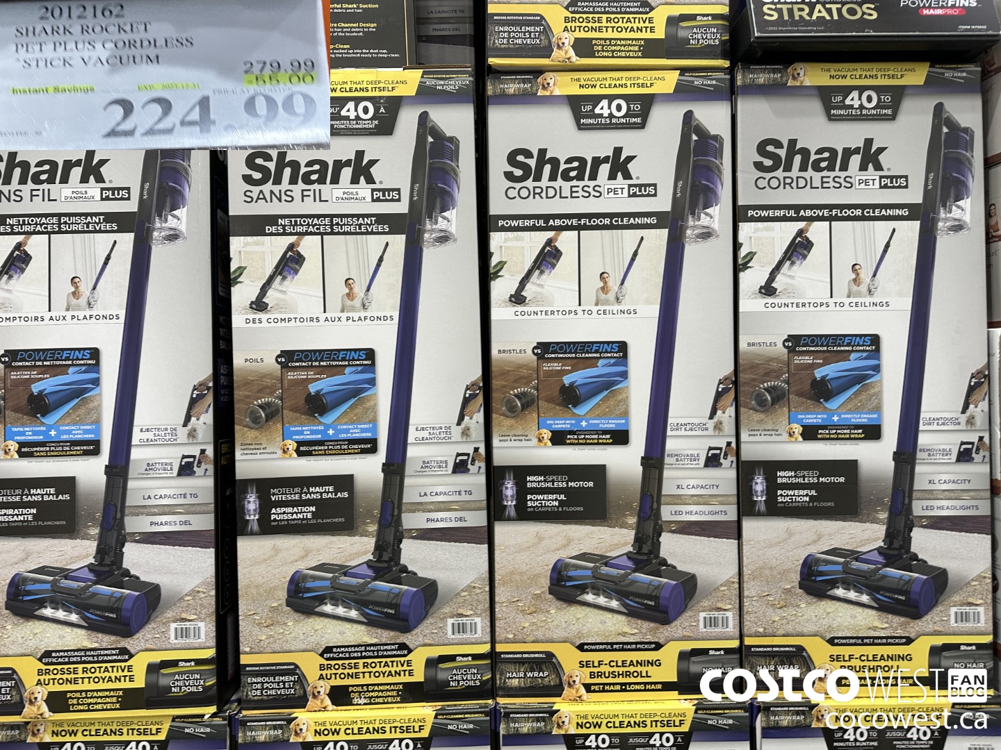 2012162 SHARK ROCKET PET PLUS CORDLESS STICK VACUUM ($55.00 INSTANT SAVINGS EXPIRES ON 2023-12-31) $224.99