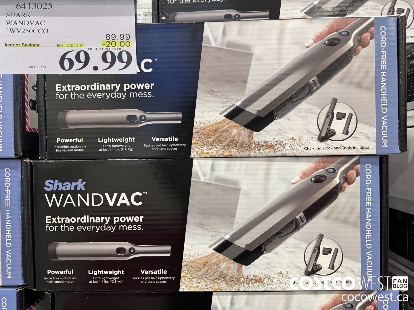 6413025 SHARK WANDVAC WV250CCO ($20.00 INSTANT SAVINGS EXPIRES ON 2023-12-17) $69.99