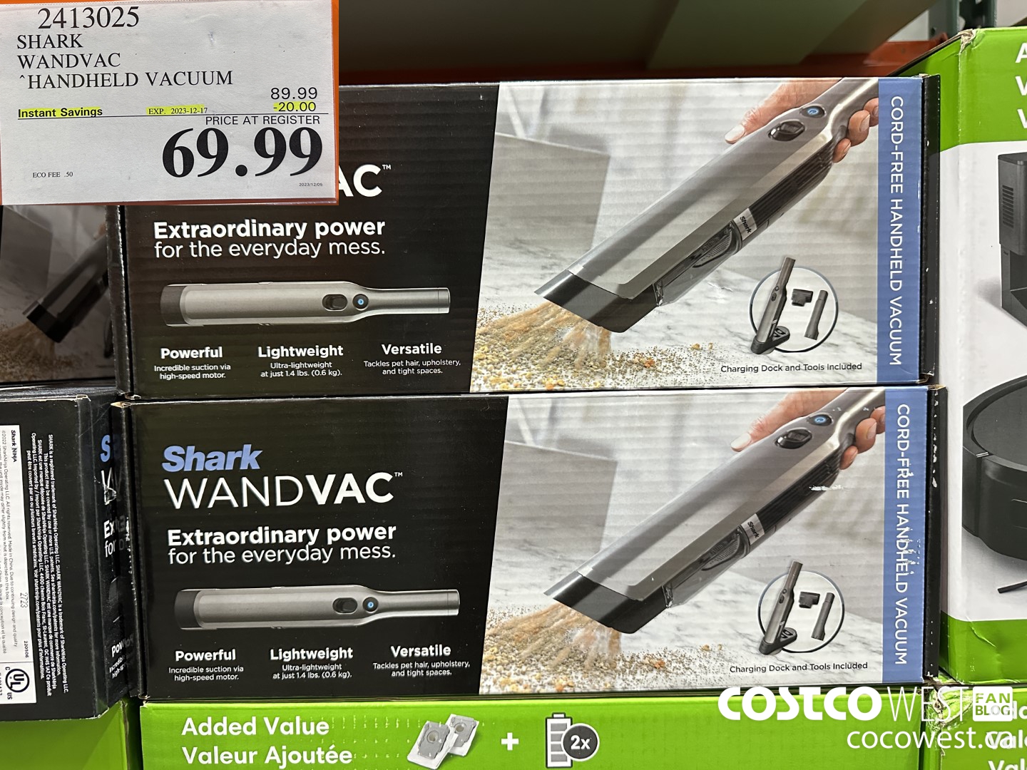 2413025 SHARK WANDVAC WV250CCO ($20.00 INSTANT SAVINGS EXPIRES ON 2022-12-17) $69.99