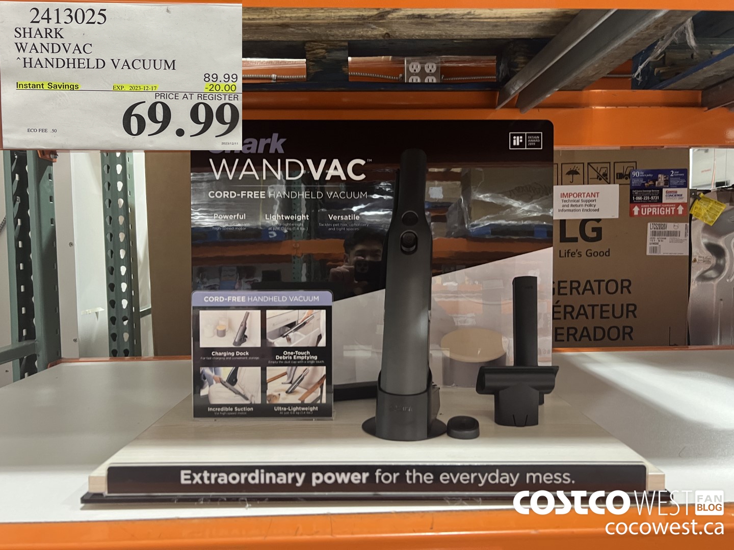2413025 SHARK WANDVAC WV250CCO ($20.00 INSTANT SAVINGS EXPIRES ON 2022-12-17) $69.99