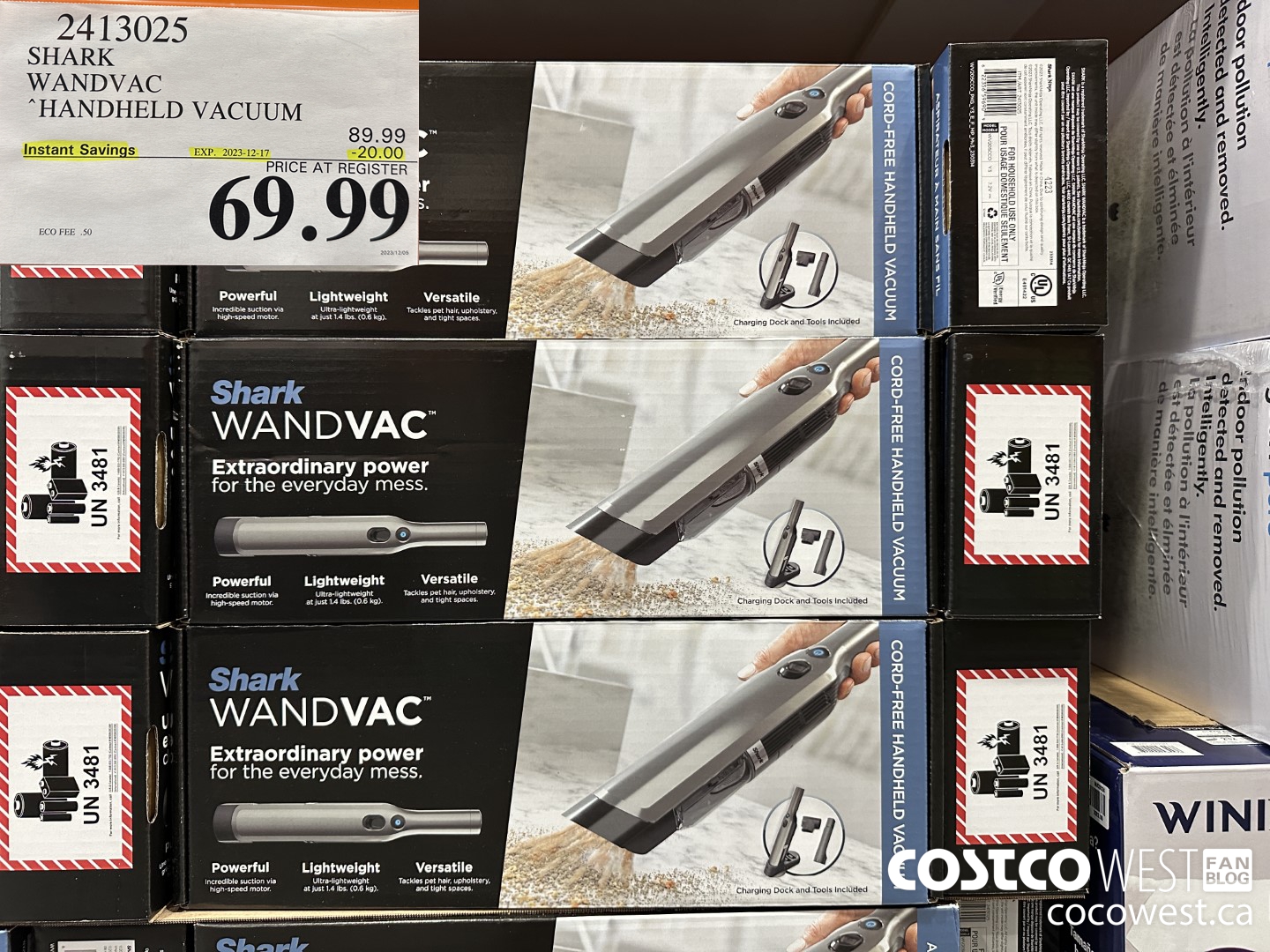 2413025 SHARK WANDVAC WV250CCO ($20.00 INSTANT SAVINGS EXPIRES ON 2022-12-17) $69.99