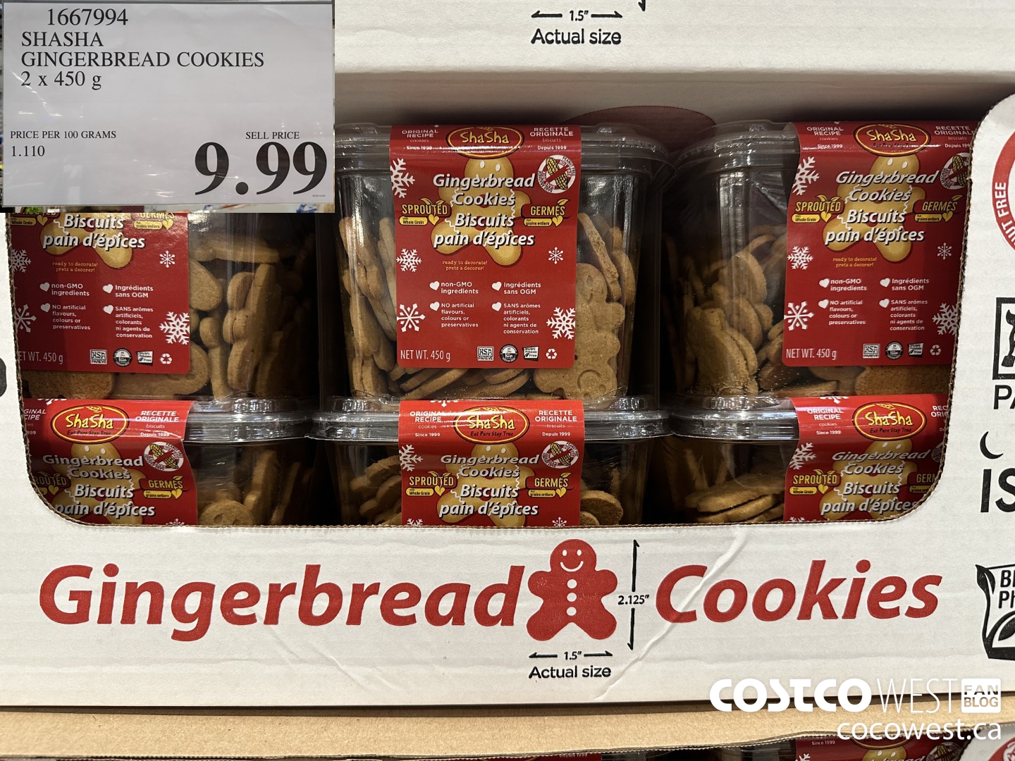 1667994 SHASHA GINGERBREAD COOKIES 2 X 450G $9.99