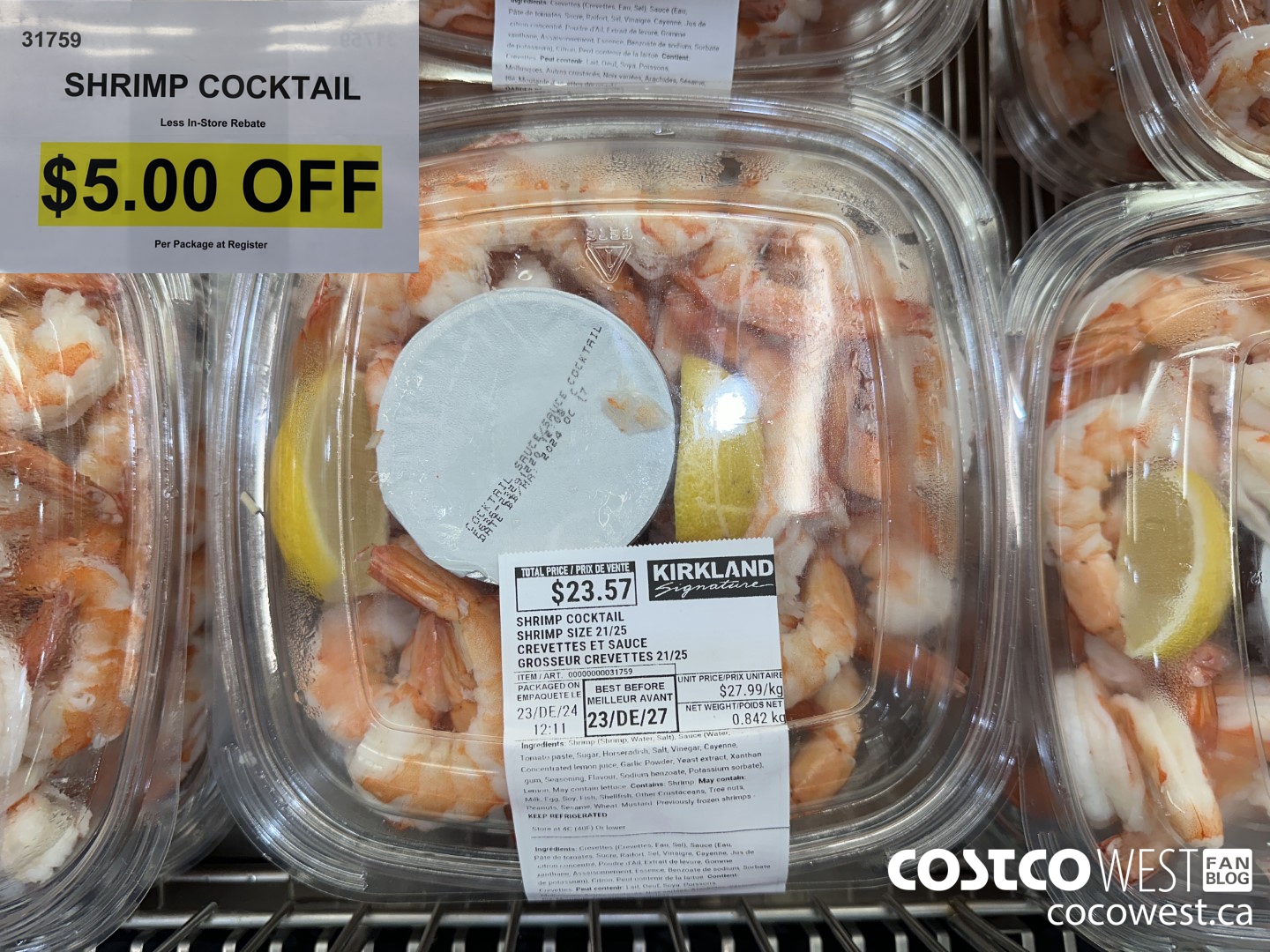31759 SHRIMP COCKTAIL ($5.00 INSTANT SAVINGS)