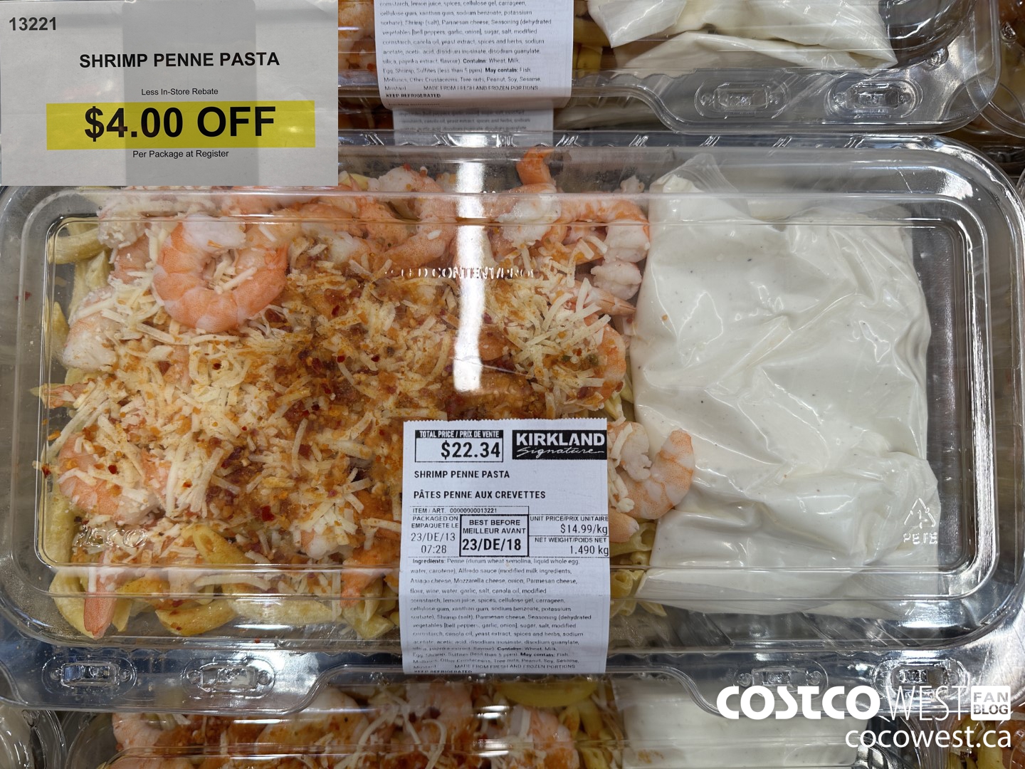 13221 SHRIMP PENNE PASTA ($4.00 INSTANT SAVINGS)