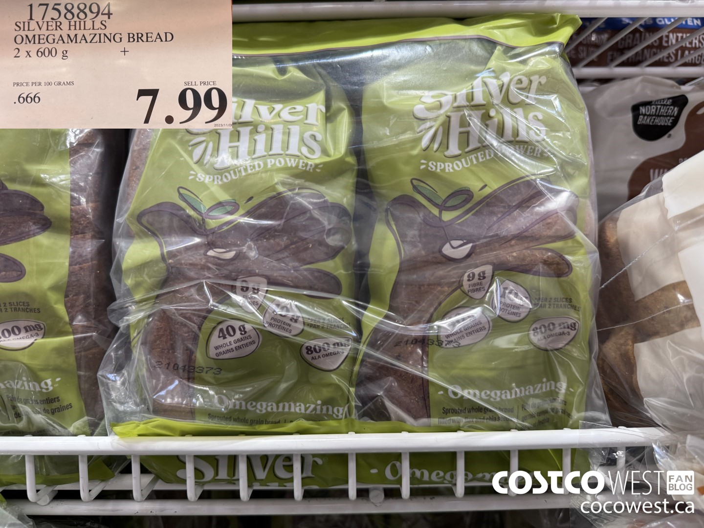 1758894 SILVER HILLS OMEGAMAZING BREAD 2 X 600 G $7.99