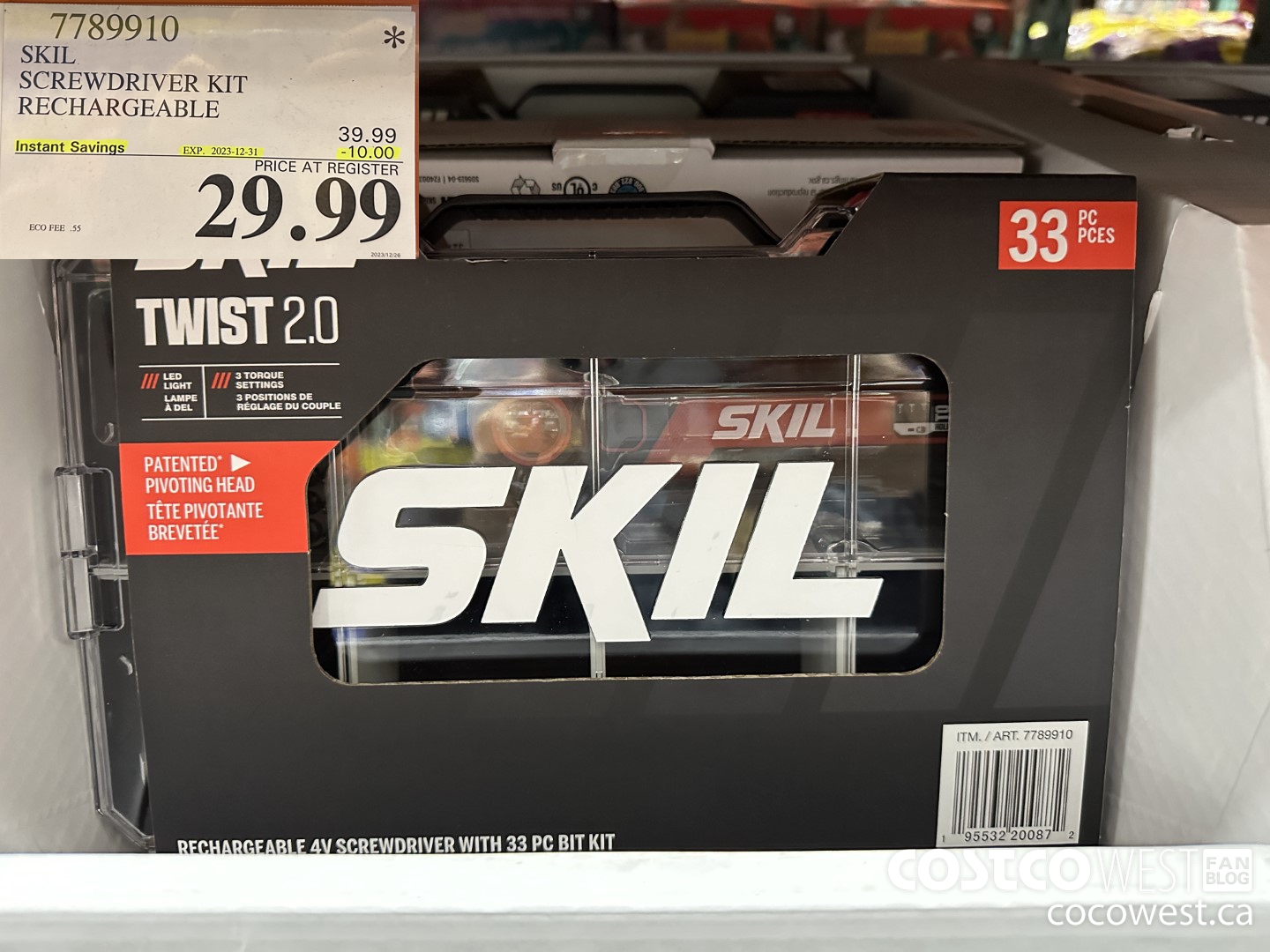 7789910 SKIL SCREWDRIVER KIT RECHARGEABLE 2023-12-1 ($10.00 INSTANT SAVINGS) $29.99