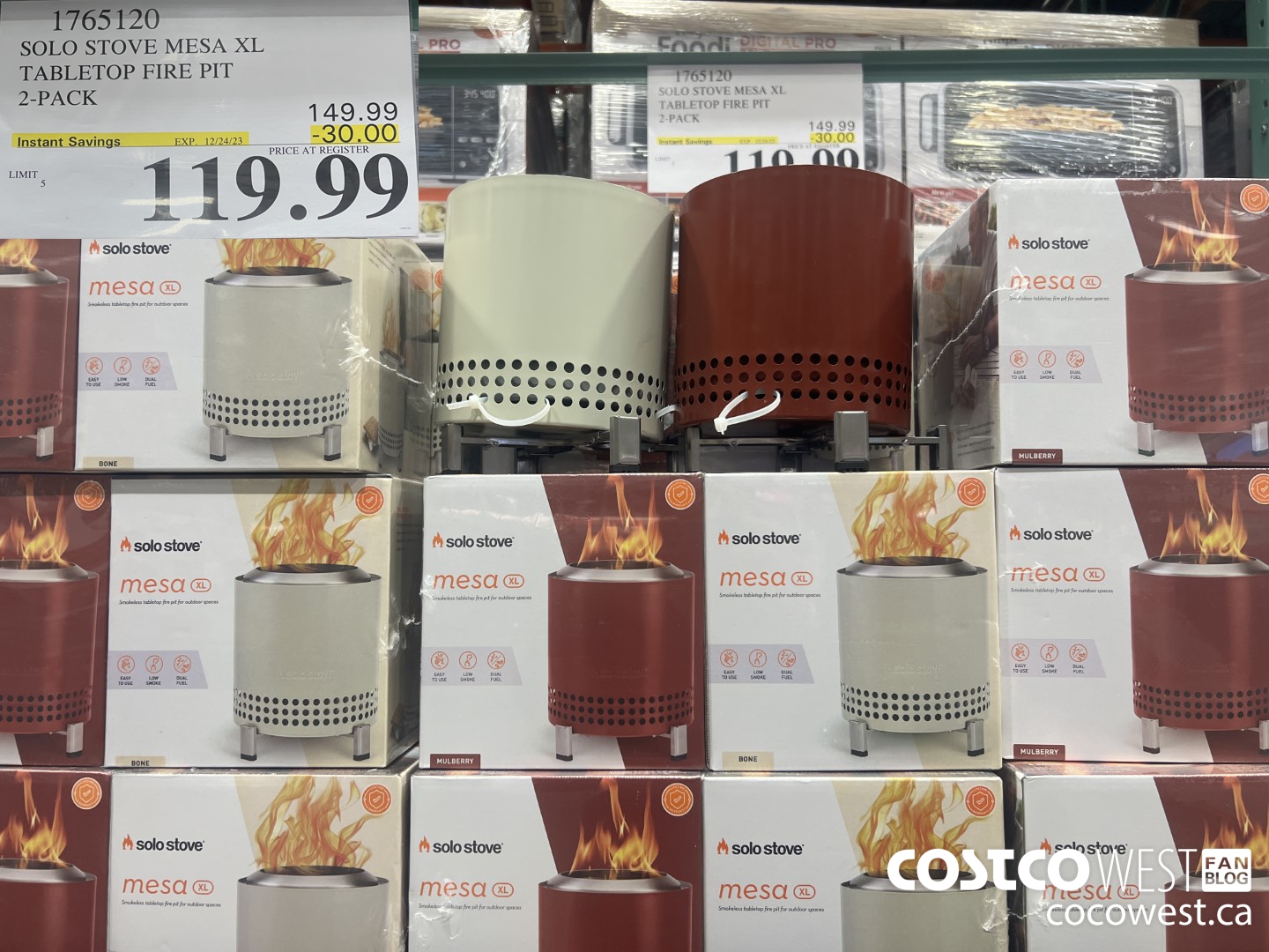 1765120 SOLO STOVE MESA XL TABLETOP FIRE PIT 2-PACK ($30.00 INSTANT SAVINGS EXPIRES ON 2023-12-24) $119.99