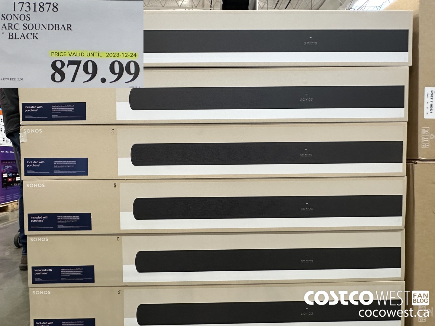 1731878 SONOS ARC SOUNDBAR W/DOLBY ATMOS (EXPIRES ON 2023-12-24) $879.99