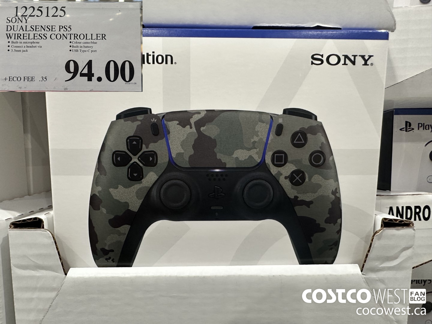 1225125 SONY DUALSENSE PS5 WIRELESS CONTROLLER $94.00