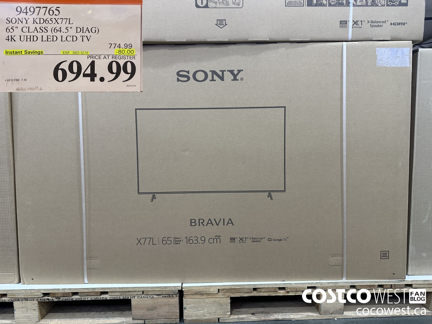 9497765 SONY KD65X77L 65