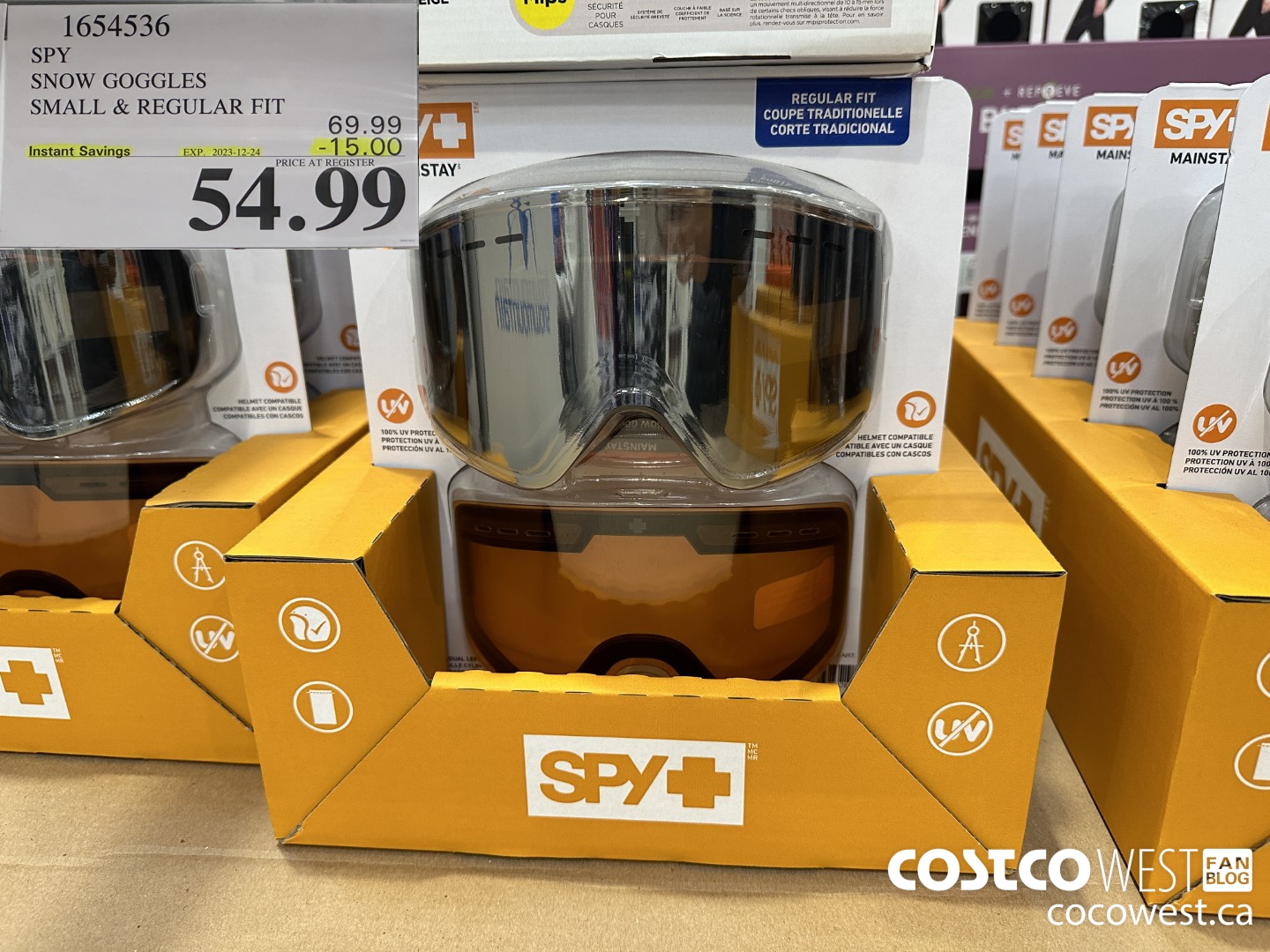1654536 SPY SNOW GOGGLES SMALL & REGULAR FIT ($15.00 INSTANT SAVINGS EXPIRES ON 2023-12-24) $54.99