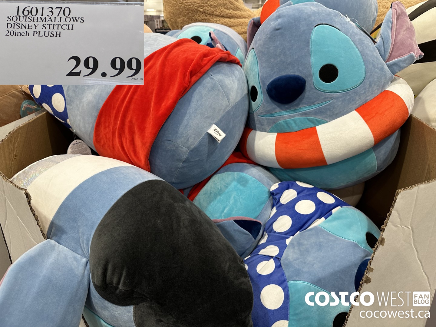 1601370 SQUISHMALLOWS DISNEY STITCH 20 INCH PLUSH $29.99