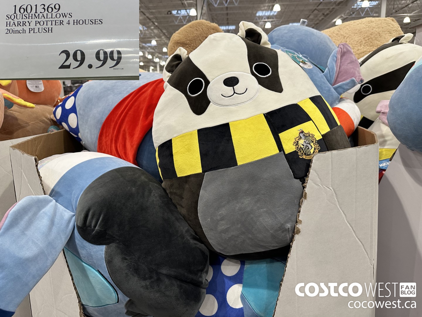 1601369 SQUISHMALLOWS HARRY POTTER 4 HOUSES 20INCH PLUSH $29.99